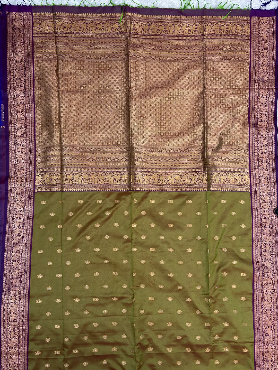 Salem Silk Saree for Women - Gorgeous Olive Green Traditional Styles - Image 4